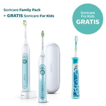 Philips Sonicare obiteljski set električnih četkica za zube Healthy White duo HX6732/37 + Kids HX6311/07