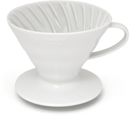 Hario keramički dripper za kavu V60-02, bijeli