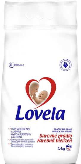 Lovela prašak za pranje rublja u boji, 5 kg