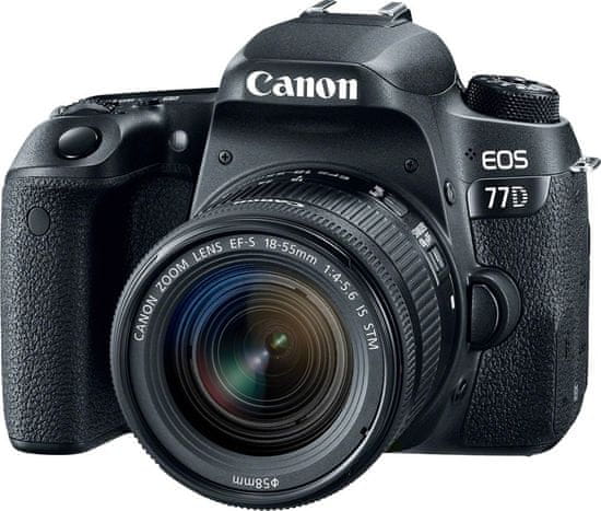 Canon zrcalno refleksni fotoaparat EOS 77D + 18-55 IS STM