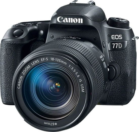 Canon zrcalno refleksni fotoaparat EOS 77D + EF-S 18-135 mm