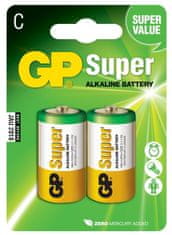 GP Alkalické baterie GP Super (C), 2 ks