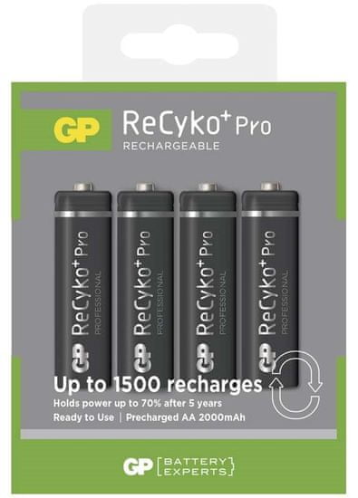 GP baterija na punjenje GP ReCyko+ Pro Professional (AA), 4 kom