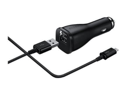 Samsung brzi auto punjač & podatkovni kabel USB 2.0, 12 V, Type-C 2A, crni