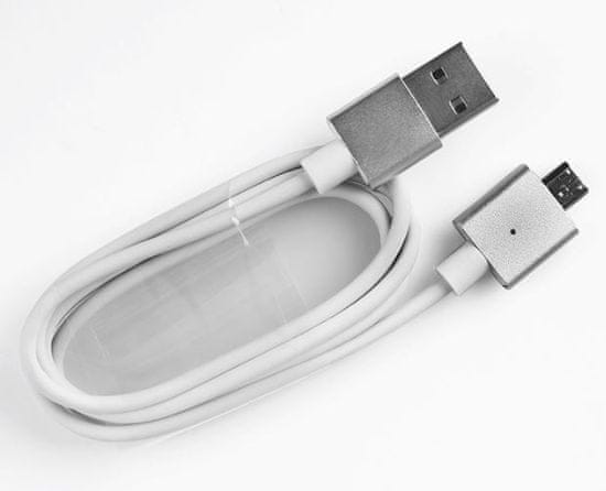 Magnetni podat. kabel microUSB, srebrni