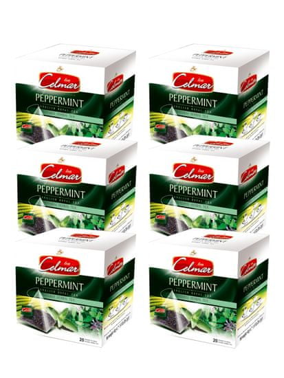 Celmar biljni čaj Peppermint, 20 piramidastih vrećica, 6 paketa