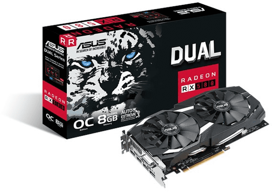 ASUS Dual Radeon RX 580 OC grafička kartica, 8GB GDDR5 (90YV0AQ1-M0NA00)