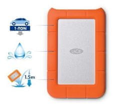 LaCie vanjski disk Rugged 2TB, 6,35cm(2,5"), USB-C 3.1