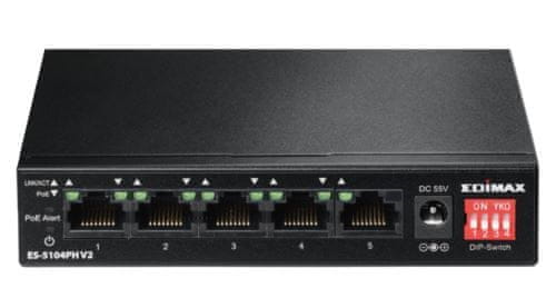 Edimax 5-port switch ES-5104PH s 4 PoE+ Ports & DIP