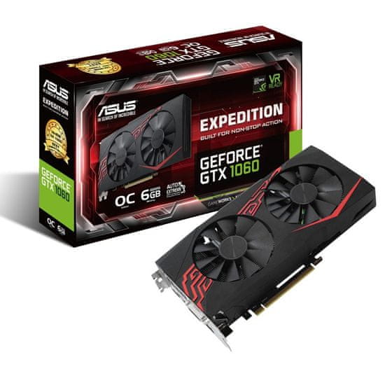 ASUS grafička kartica GeForce GTX 1060 Expedition OC 6GB GDDR5 (EX-GTX1060-O6G)