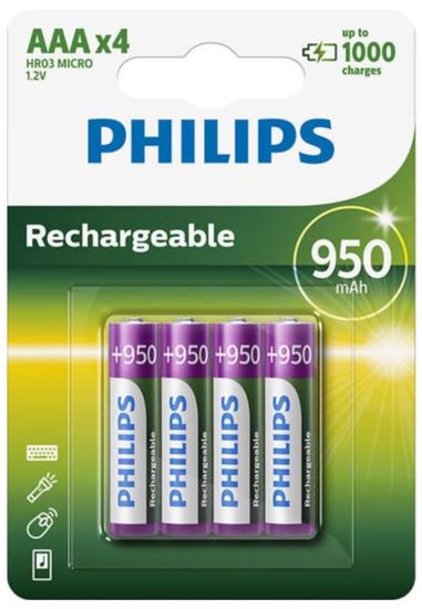 Philips punjive baterije Ni-mH Blister AAA, 4 komada