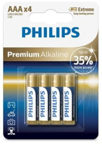 Philips baterije Premium Alkaline Blister AAA, 4 komada (LR03)