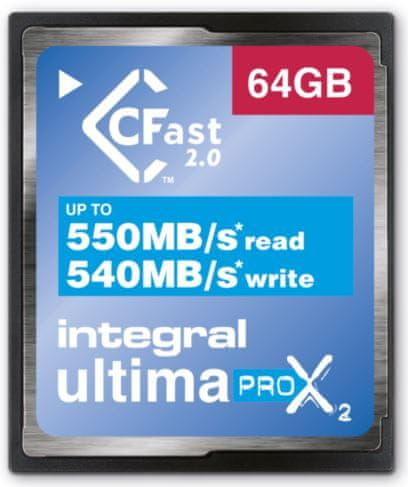 Integral memorijska kartica UltimaPro 64GB X2 CFast 2.0