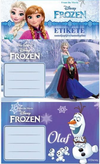 etikete za bilježnice Frozen 10/1