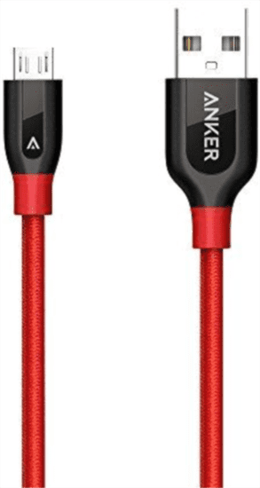 Anker Powerline+ Micro USB kabel, 0,9 m, crveni