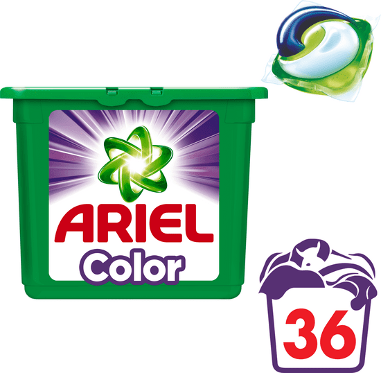 Ariel gel kapsule Color 3u1, 36 komada