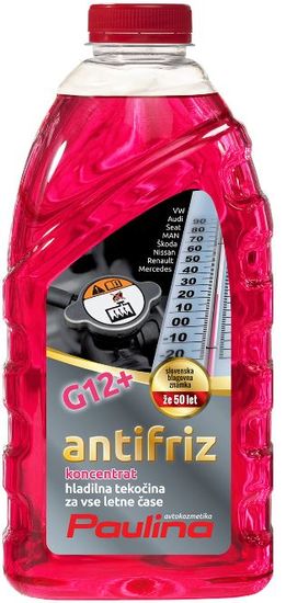 Paulina antifriz koncentrat G12+ PET, rozi, 1L