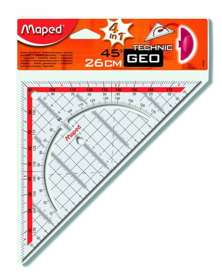 Maped geo trokut s držalom, 26 cm, blister