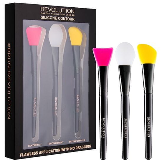 Makeup Revolution komplet kistova Contour, silikon