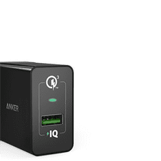 Anker zidni punjač PowerPort+ QC 3.0, crna