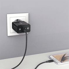 Anker zidni punjač PowerPort+ QC 3.0, crna