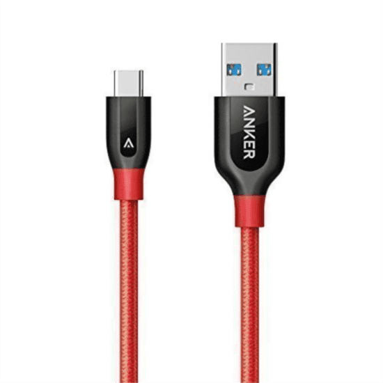 Anker kabel PowerLine+ USB-C, USB-A, 0,9 m, crveni