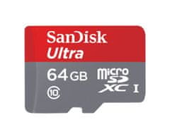SanDisk memorijska kartica microSD Ultra 64GB + adapter (80MB/s)