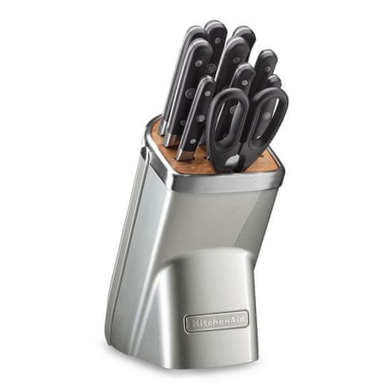 KitchenAid 7-dijelni set noževa s oštračem noževa i stalkom, srebrni