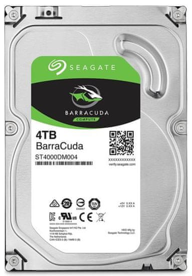 Seagate BarraCuda tvrdi disk (HDD), 8,89 cm (3,5), 5400 rpm, 4 TB (ST4000DM004)