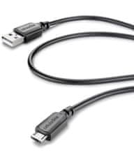 CellularLine kabel USB u MicroUSB, 1 m, crn