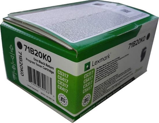 Lexmark toner 71B20K0, crni