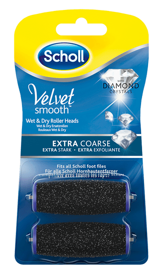 Scholl zamjenski valjak Velvet Smooth, vrlo grub, 2 komada