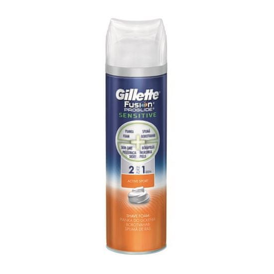 Gillette pjena za brijanje Fusion ProGlide Sensitive Active Sport, 250 ml 