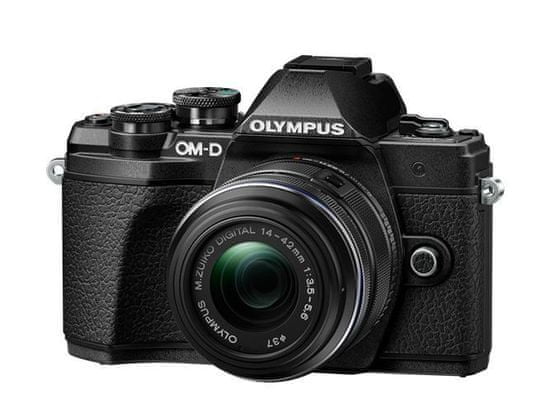 Olympus digitalni bezzrcalni fotoaparat OM-D E-M10 Mark III + 14-42 mm II R, crn