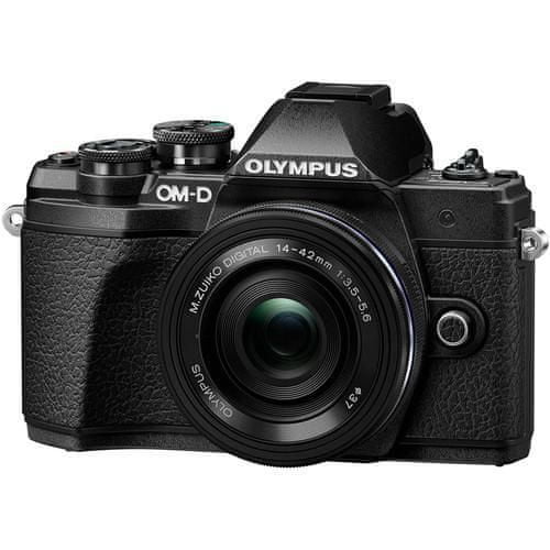 Olympus digitalni bezzrcalni fotoaparat OM-D E-M10 Mark III + ED 14-42 mm 3.5-5.6 EZ, crn