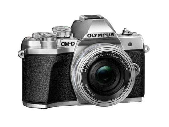 Olympus digitalni bezzrcalni fotoaparat OM-D E-M10 Mark III + ED 14-42 mm 3.5-5.6 EZ, srebrni