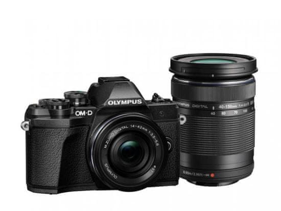 Olympus digitalni bezzrcalni fotoaparat OM-D E-M10 Mark III + 14-42 mm + 40-150 mm, crn