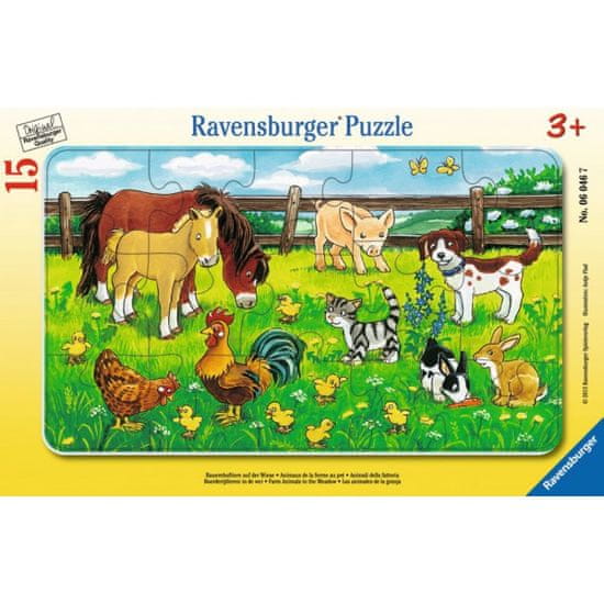 Ravensburger slagalica Domaće životinje na farmi, 15 dijelova (6046)