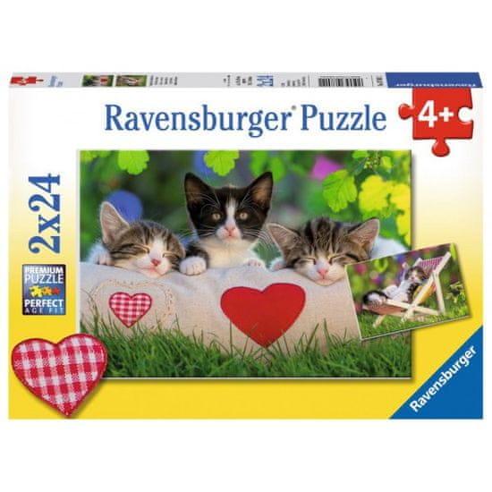 Ravensburger slagalica Maca spava, 2 x 24 dijela (7801)