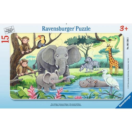 Ravensburger slagalica Životinje u Africi, 15 komada (6136)