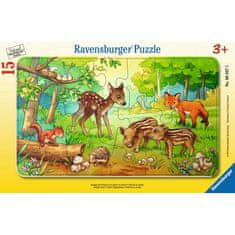 Ravensburger Male šumske životinje slagalica, 15 komada