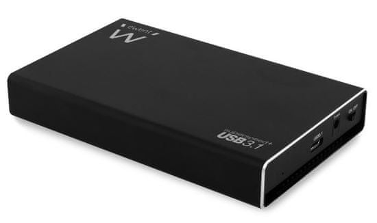 Ewent Ewent vanjsko kućište za HDD/SSD 6,35 cm (2,5"), USB-C 3.1, SATA3, ALU, crno