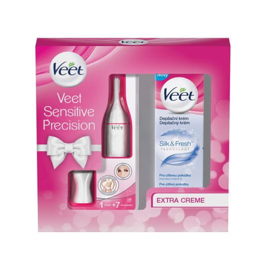 Veet poklon set električni trimer Sensitive Precision + depilacijska krema