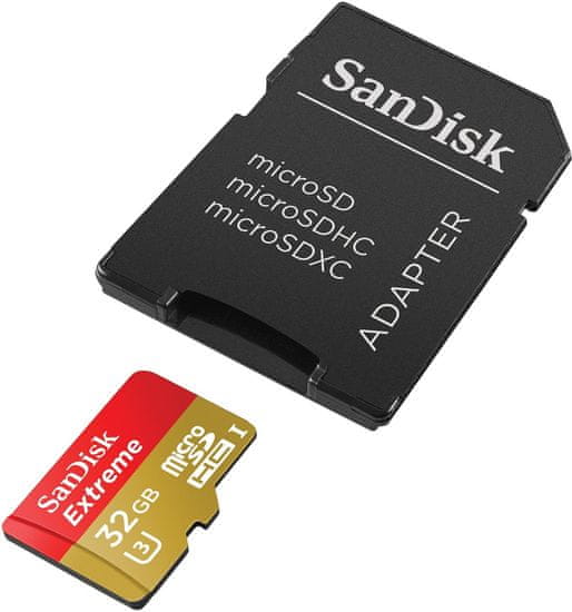 SanDisk memorijska kartica SDHC Extreme micro 32GB (SDSQXAF-032G-GN6AA) + SD adapter