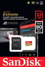 SanDisk memorijska kartica SDHC Extreme micro 32GB (SDSQXAF-032G-GN6AA) + SD adapter