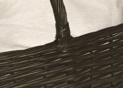 Lienbacher Ovalna pletena košara za drva, tamna