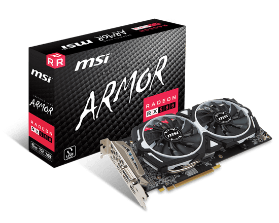 MSI grafička kartica Radeon RX 580 ARMOR, 8 GB GDDR5 (RX 580 ARMOR 8G)