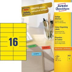 Avery Zweckform Etikete 3455 105X37, žute, 100 listova