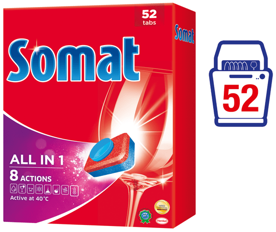 Somat tablete za perilicu suđa All in 1, 52 komada