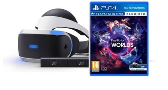 Sony PlayStation VR + kamera V2 + igra VR Worlds, (PS719782612)